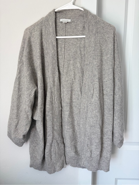 Garnet Hill Sweaters - Garnet Hill 100% Cashmere Cardigan Size Medium Light Gray Fall Winter Sweater